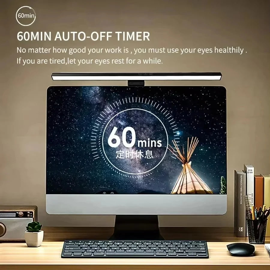 33cm/50cm LED Desk Lamp Monitor Light Dimmable Screen Light Bar PC Computer Office Study Reading Hanging Table Lamp USB Powered